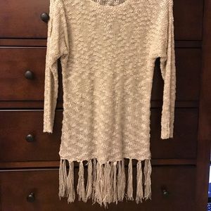 Cream Tassel Sweater